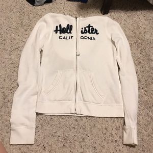 Hollister White and Navy Hoodie!