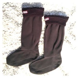 Hunter size M/L gray fleece rain boot liners