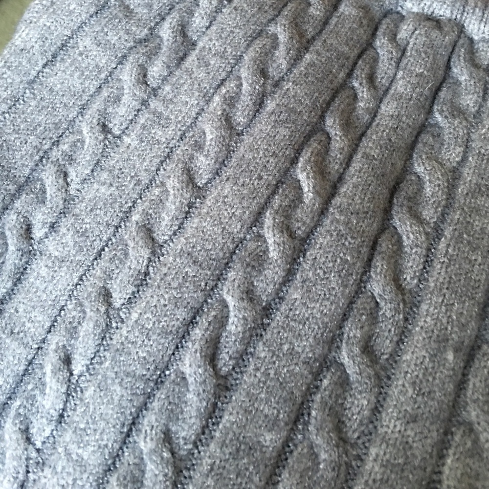 🌿Light Gray Cable Knit Long Sleeve Sweaterdress🌿 - Picture 3 of 4