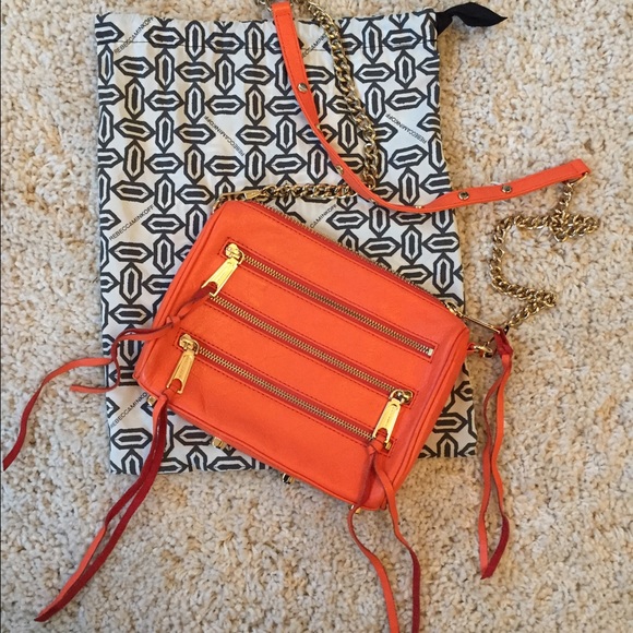 Rebecca Minkoff orange crossbody purse