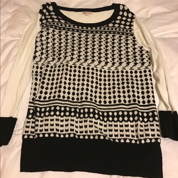 Black and white sweater