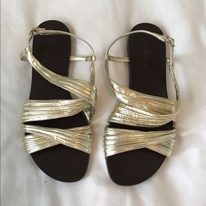 Come Haan Gold Sandals 7.5