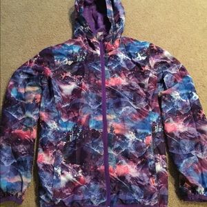 Pink mountain rain jacket
