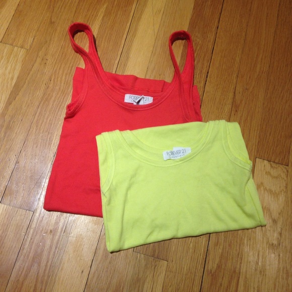 2 Forever21 Basic Essentials Tanktops