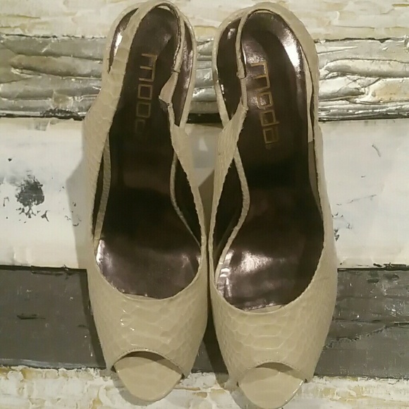 Moda Spana slingback peep toe shoes heels pumps 11 - Picture 1 of 4