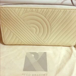 Reed Krakoff Patent Cream Leather Wallet.