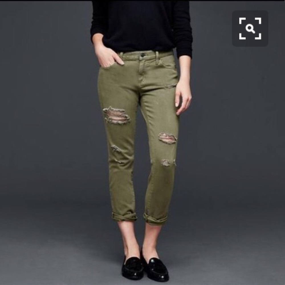 GAP Navy green Girlfriend Jeans