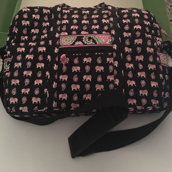 Vera Bradley pink elephant laptop briefcase