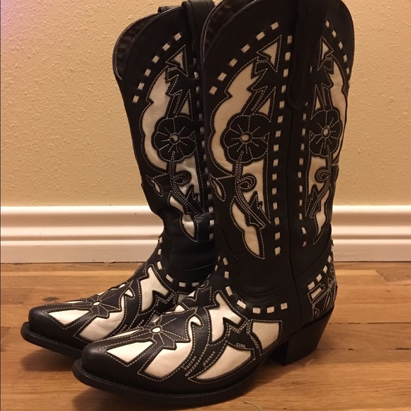 Pecos Belle Black Star Western Boots