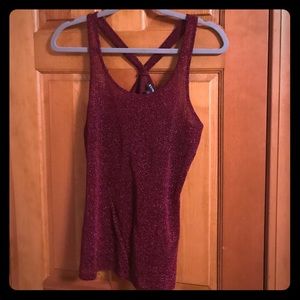 Sparkly red racerback tank Sparkly red racerback tank