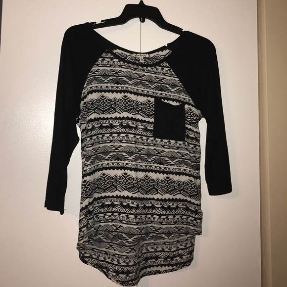 Aztec high-lo shirt