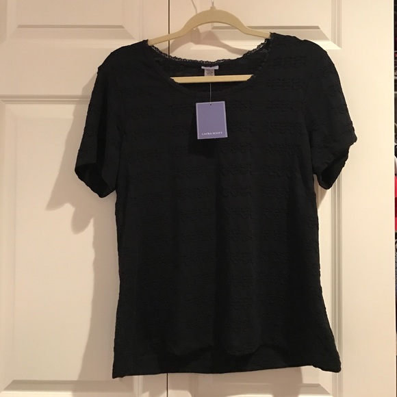 Black Textured Tee