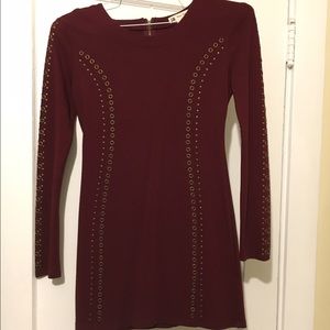 Cotton candy wine sheath dress