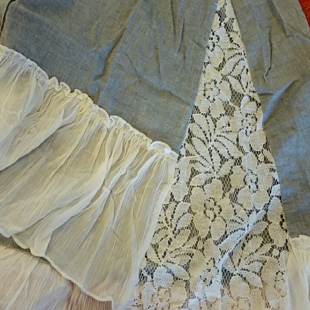 DUSTY BLUE TUNIC TOP - Picture 3 of 3