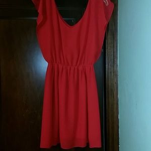Red Gianni Bini flutter sleeve dress sz S, R2S!!
