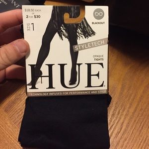 HUE WOMEN'S BLACKOUT TIGHTS BLACK SZ 01