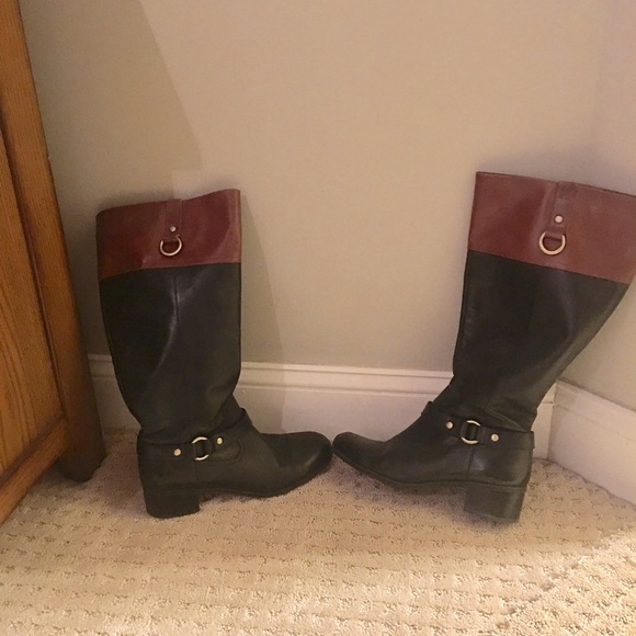 Popular Riding Boots - Two Tone - Picture 1 of 4