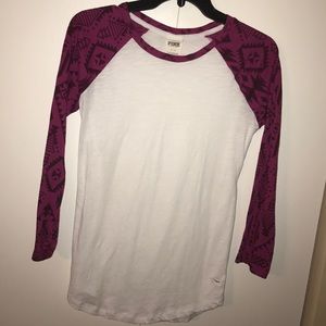 Pink quarter sleeve shirt