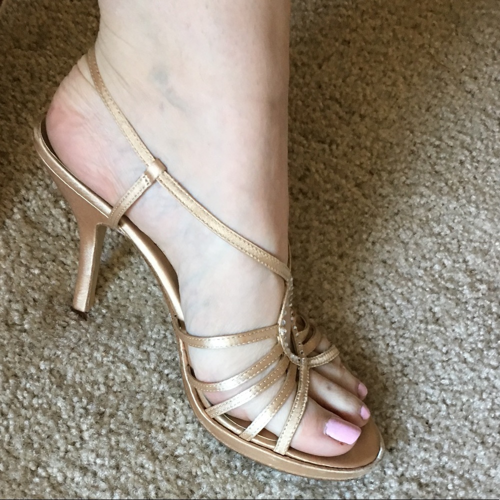 Kelly & Katie Gold Strappy Heels
