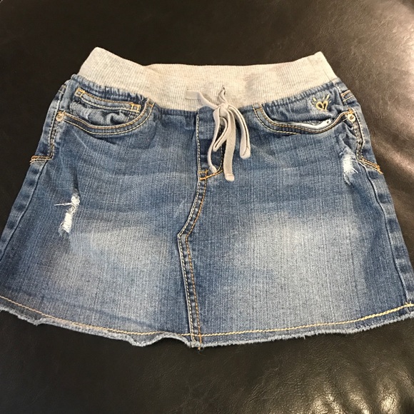 Justice girls denim skirt