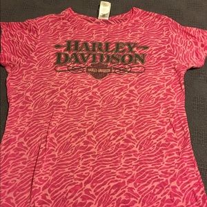 Ladies Harley Davidson burn out tee