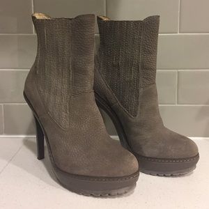 BCBGMaxAzria leather high heel bootie