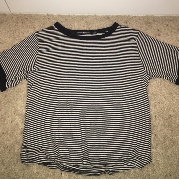 Black/white Striped brandy Melville t-shirt