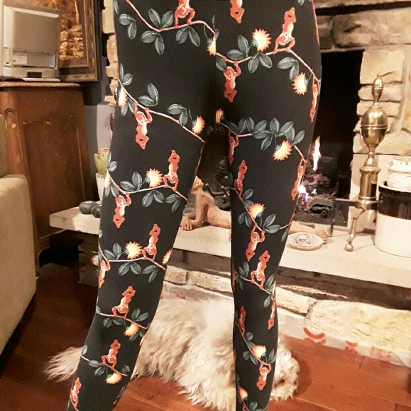 Lularoe Unicorn Rare  Hanging Monkey leggings - Picture 2 of 4