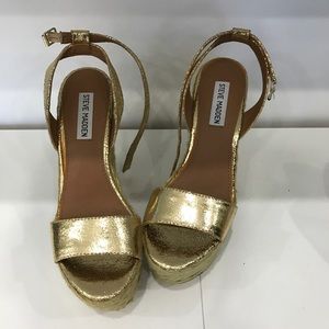 Steve Madden Super Tall Wedges (Gold)