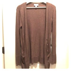 Long brown sweater
