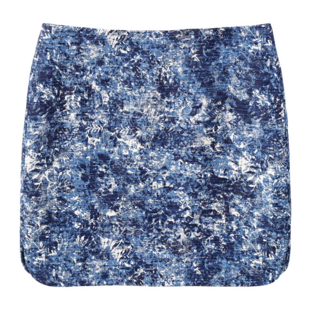Textured Leaves Mini Skirt