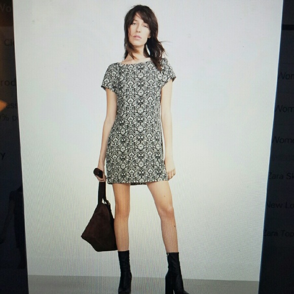 Zara Black Printed Dress