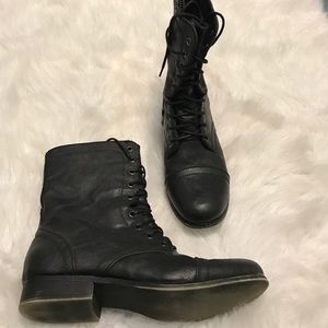 Barely worn like new Madden Girl combat booties!