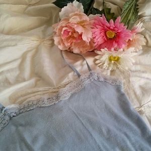 American Dream Tops - Light Blue Lacy Camisole American Dream Tops - Light Blue Lacy Camisole