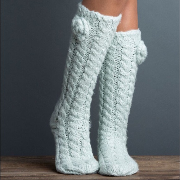Garden Marshmallow Mukluk-Mineral Lemon Knit
