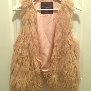 Tan fur vest