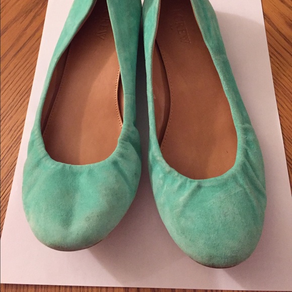 Suede J Crew Ballet Flats in Vibrant Spring