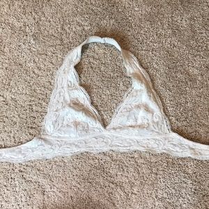 White halter bralette