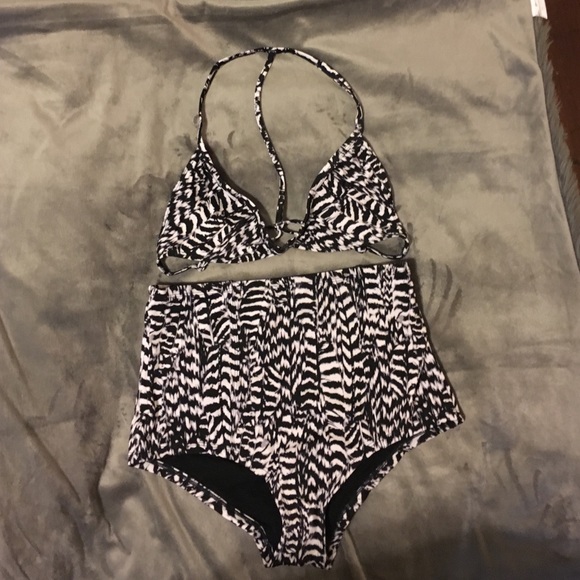 Urban Outfitters Other - Black & White Urban Outfitters High Waisted Swim