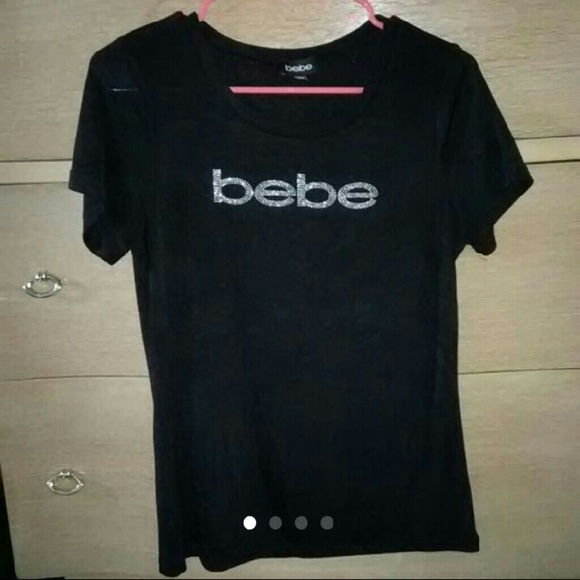 Rhinestone Bebe Top Large Black