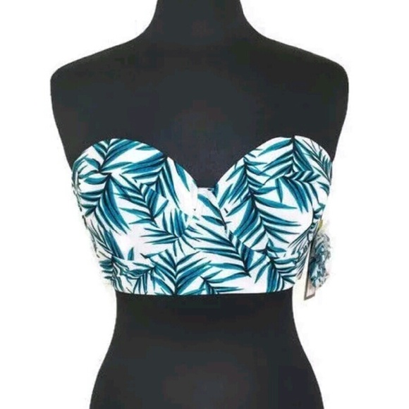 Shade & Shore Underwire Corset Bikini Palm Print - Picture 2 of 10