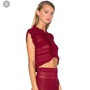NWT For Love and Lemons Knitz Rivington Crop Top