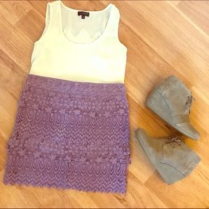 Amazing lilac crochet mini