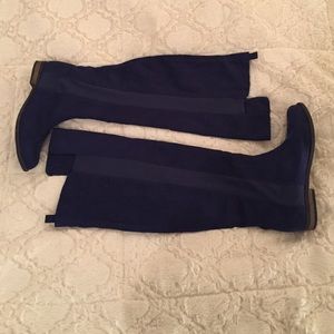 Shoe Dazzle Navy Knee High Boots - Size 8
