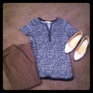 Patterned Tory Burch Tunic - Sz Small Petite