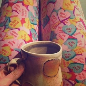 Lularoe Valentine's Day Leggings OS (fits 2-12)