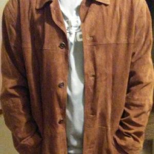 Jos A. Bank brown suede leather means jacket Jos A. Bank brown suede leather means jacket