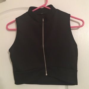 Zipper crop top