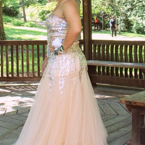 Champagne prom dress