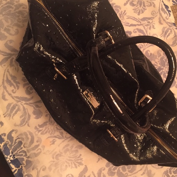 Kate Spade black ostrich bag - Picture 3 of 4